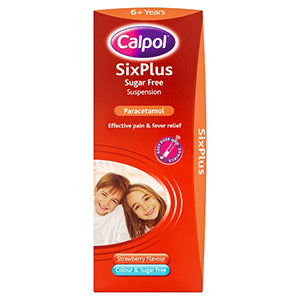 Calpol SixPlus SUGAR FREE & COLOUR FREE Suspension 100ml