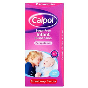 Calpol Infant Suspension SUGAR FREE Strawberry Flavour 2+ Months 100ml