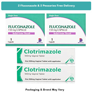 2 Packs of Fluconazole & 2 Packs of Clotrimazole Pessaries