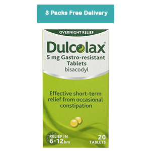 3 Packs of Dulcolax 5mg 20 Tablets