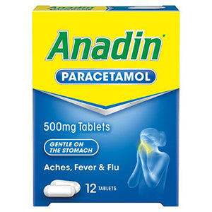 Anadin Paracetamol 12 Tablets