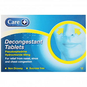 Care Decongestant 12 Tablets