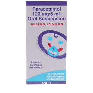 Paracetamol Suspension SUGAR FREE 120mg/5ml – 100ml