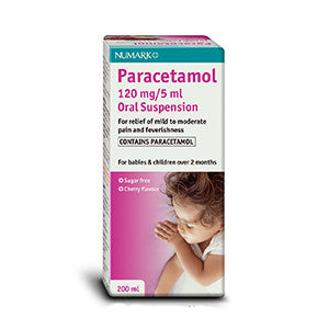 Paracetamol Suspension SUGAR FREE 120mg/5ml – 200ml